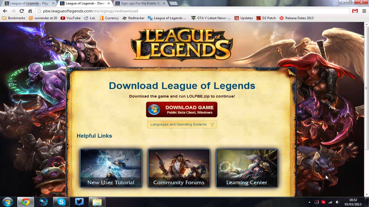 League Of Legends Pbe Download Mac